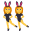 woman with bunny ears