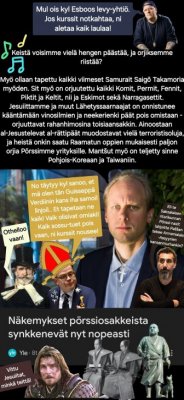 Suomessa kaikki alle 3miljoonan Dollarin liikevaihtoa pyörittävät köyhät olis taloudellisesti kannattava tappaa, niin Pörssikurssit nousis, kun ostovoima paranis ja ennenkaikkea puhdistuisi kuten Aktion-T4 -projektissa ikään.