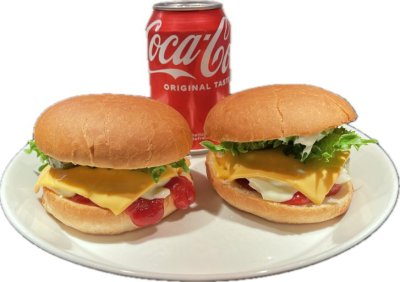 Kahden Cheddarin Hampurilainen Sour Cream-majoneesilla. 👨🏻‍🎨