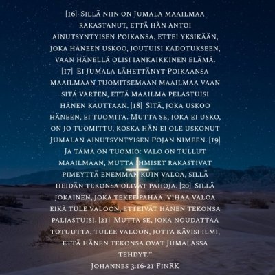Herrassa Jeesuksessa on ihmisen ainoa todellinen toivo ja pelastus ✝️  Apostolien teot 4:12 FinRK [12] Eikä ole pelastusta kenessäkään toisessa, sillä ei ole taivaan alla ihmisille annettu muuta nimeä, jossa meidän tulisi pelastua.”  https://bible.com/bible/1745/act.4.12.FinRK