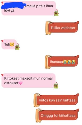 Kiitos mommy että sain maksaa sun ostokset😭🐶
