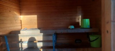 Sauna ja takka lämmittää 