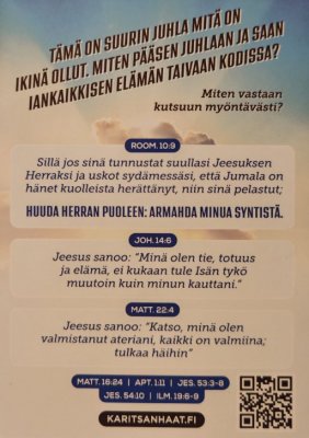 Kaikki ovat tervetulleita ikään, sukupuoleen, rotuun tai kansallisuuteen katsomatta, ts. Jumala ei katso henkilöön